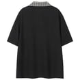 thumbnail image 2 of Rrxhxhs Golf Shirts for Men Summer Plaid Spliced Collar Short Sleeve Lightweight Casual Tops,3XL, 2 of 4