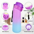 thumbnail image 4 of Air Water Bottle With 5 Flavor Pods, 750ml Sports Air Water Bottle With Straw, Leak Proof Drinking Bottles Fruit Fragrance Water Cup for Outdoor Gym (Gradation Purple), 4 of 6