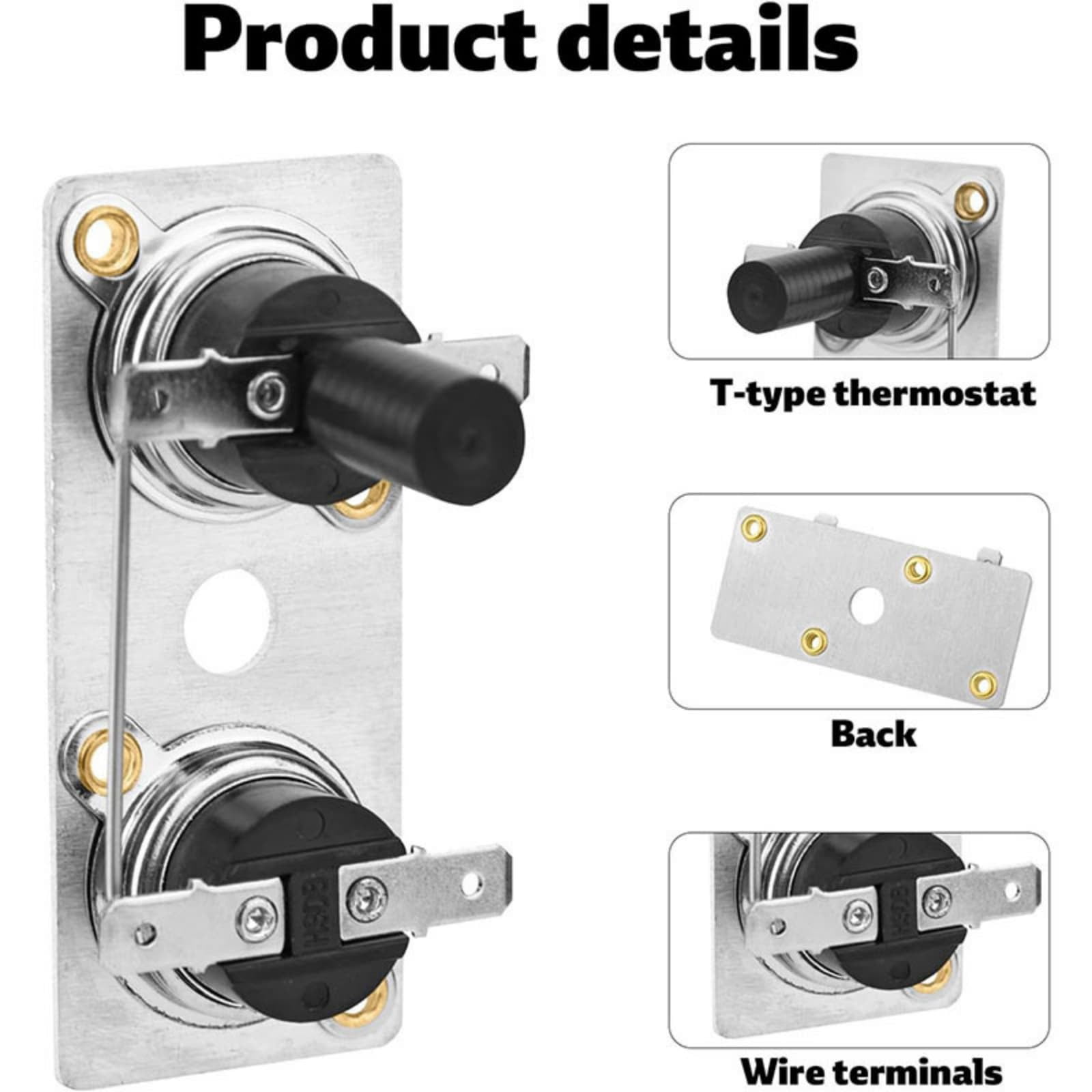 TAPDRA 12V DC 120V AC Water Heater Thermostat Set Thermal Cutoff Protection For RV SW Series After Serial 940900091