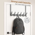 thumbnail image 6 of Domaci Over The Door Hooks with 12 Coat Hooks, Multi Purpose Over The Door Towel Racks for Towel, Coat & Dorm Essentials, Grey, 6 of 7