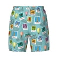 thumbnail image 4 of Lsque Mens Swim Trunks World Travel1 Pattern - Bathing Suit Compression Liner - Beach Swim Shorts Swimwear - (S-3XL) - Stretch Quick Dry -XX-Large, 4 of 9
