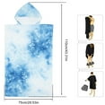 thumbnail image 2 of Surf Poncho Changing Towel Robe with Hood Quick Dry Microfiber Wetsuit  Blue, 2 of 9