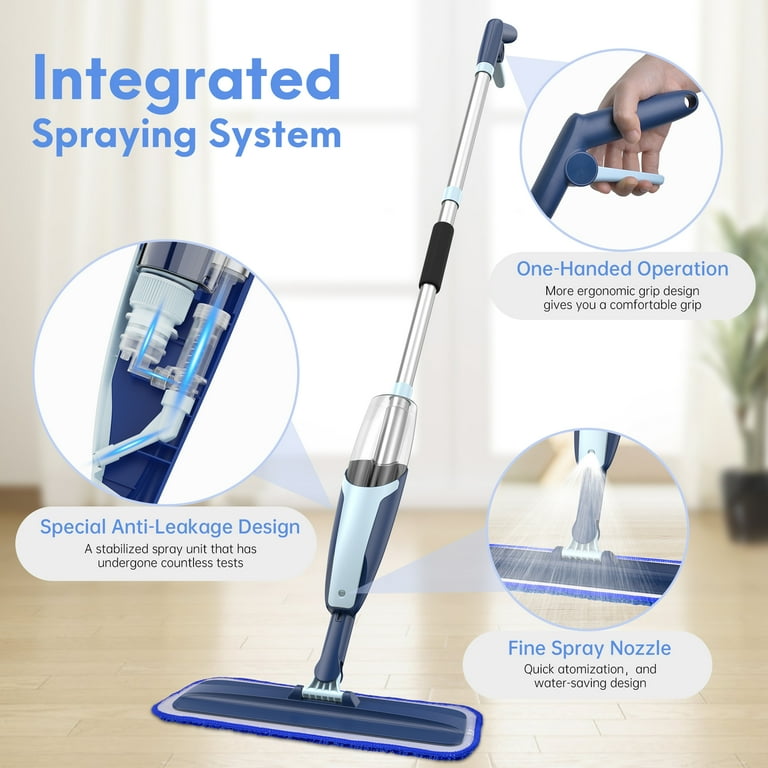 BIMZUC Spray Mop, Wet and Dry Floor Cleaning with 14 oz Refillable