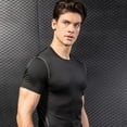 thumbnail image 6 of Men's Speed Dry Short Sleeve Compression Shirts, High Elastic Sports Baselayer T-Shirts Tops, Athletic Workout Shirt, 6 of 10