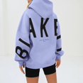 thumbnail image 5 of Fashiona Women's Letter Print Loose Pullover Hooded Sweatshirt Tops, 5 of 5
