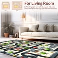 thumbnail image 2 of ODIKA 4'x6' Machine Washable Non-Slip Area Rug, Urban Cityscape Play High Traffic Rug, Black, 28946, 2 of 7