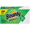 Bounty Quilted Napkins - 1 Ply - 12" x 12" - White - Paper - Quilted, Soft, Absorbent, Strong, Durable - For Food Service, School, Office - 200 / Pack | Bundle of 5 Packs