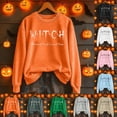 thumbnail image 2 of KHONTS Witch Woman in Total Control Here Sweatshirt Witch Shirts for Women Funny Halloween Graphic Crewneck Pullover Tops White XL, 2 of 5