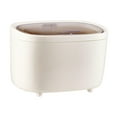 thumbnail image 2 of GUOOL Countertop Trash Can Desk Organizer Press with Lid Desktop Trash Can Small White, 2 of 9