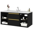 thumbnail image 6 of Uforic 40'' Floating Bathroom Vanity with Sink, Wall Mounted Vanity Bathroom Cabinet with Drawers, Black B, 6 of 9
