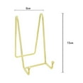 thumbnail image 5 of 4Pcs Plate Stands For Display Plate Holder Display Stand Metal Frame Holder Stand For Picture, Decorative Plate, Book, Photo Easel -Gold -Large, 5 of 6
