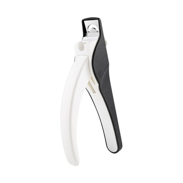 Cortaúñas acrílico artificial, herramientas de manicura de acero inoxidable, regalo de alta gama, Blanco negro