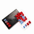 thumbnail image 6 of Chanana 24Pcs 4th of July Press on Nails Short Square French Tip Fake Nails Independence False Nails with American Flag Star Glitter Design Acrylic Day Glue on Nails DIY for Women Decoration, 6 of 7