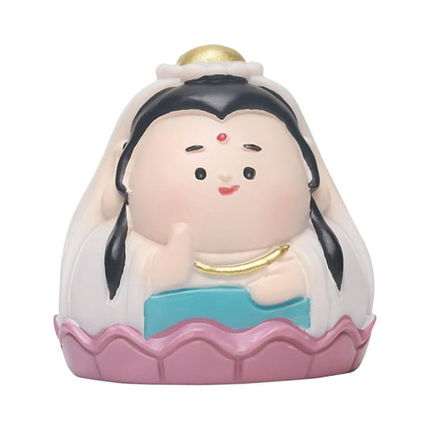 Escultura de mesa con figura de Dios de la suerte, mini estatua creativa y linda del Dios de la suerte para Estilo B