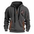 thumbnail image 1 of pstuiky camisetas de manga larga para hombre, Blusa deportiva con capucha de manga larga y bolsillo con cremallera de color liso a la moda para hombre tops de invierno para hombre s, 1 of 2