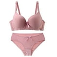 thumbnail image 2 of BILIKEYU 2 Pack Bra and Panty Sets for Women, Wireless Ribbed Knit Set - Seamless Bra, Ribbed and Basics (2 Pack), Womens Underwear Sets Bra And Underwear, Bra And Panty Set, Bra And Panty Sets, 2 of 6