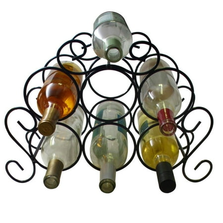 7 Bottle Minuet Wine Rack Black