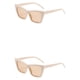 thumbnail image 4 of Qarigey Gafas de Estilo Minimalista - Gafas Simples y Hermosas para Cada Ocasión Hermosos y Multifuncionales Buenos Materiales Té Blanco Arroz Ligero 2Conjunto, 4 of 6