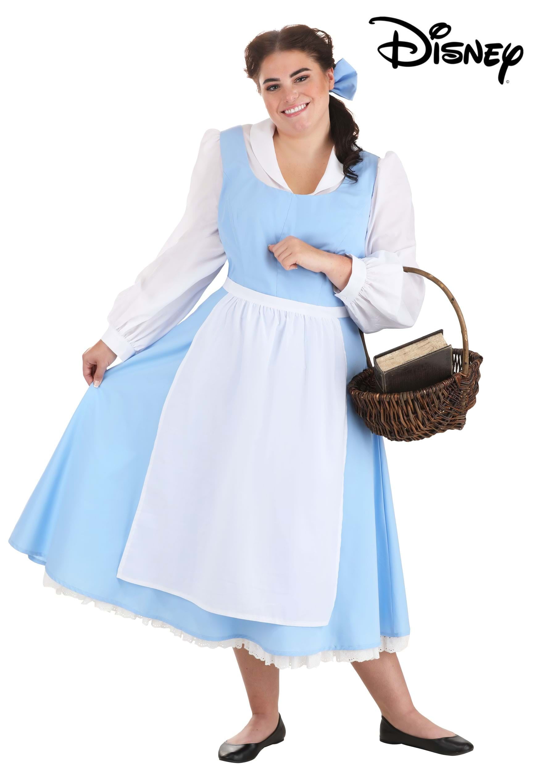 belle blue dress plus size Beauty and the Beast Plus Size Belle Blue Dress | Adult | Womens | 6X | Blue/White
