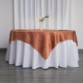 thumbnail image 2 of Efavormart 5pcs 60" SATIN Square Tablecloth Overlay For Wedding Catering Party Table Top Decorations - Terracotta, 2 of 10