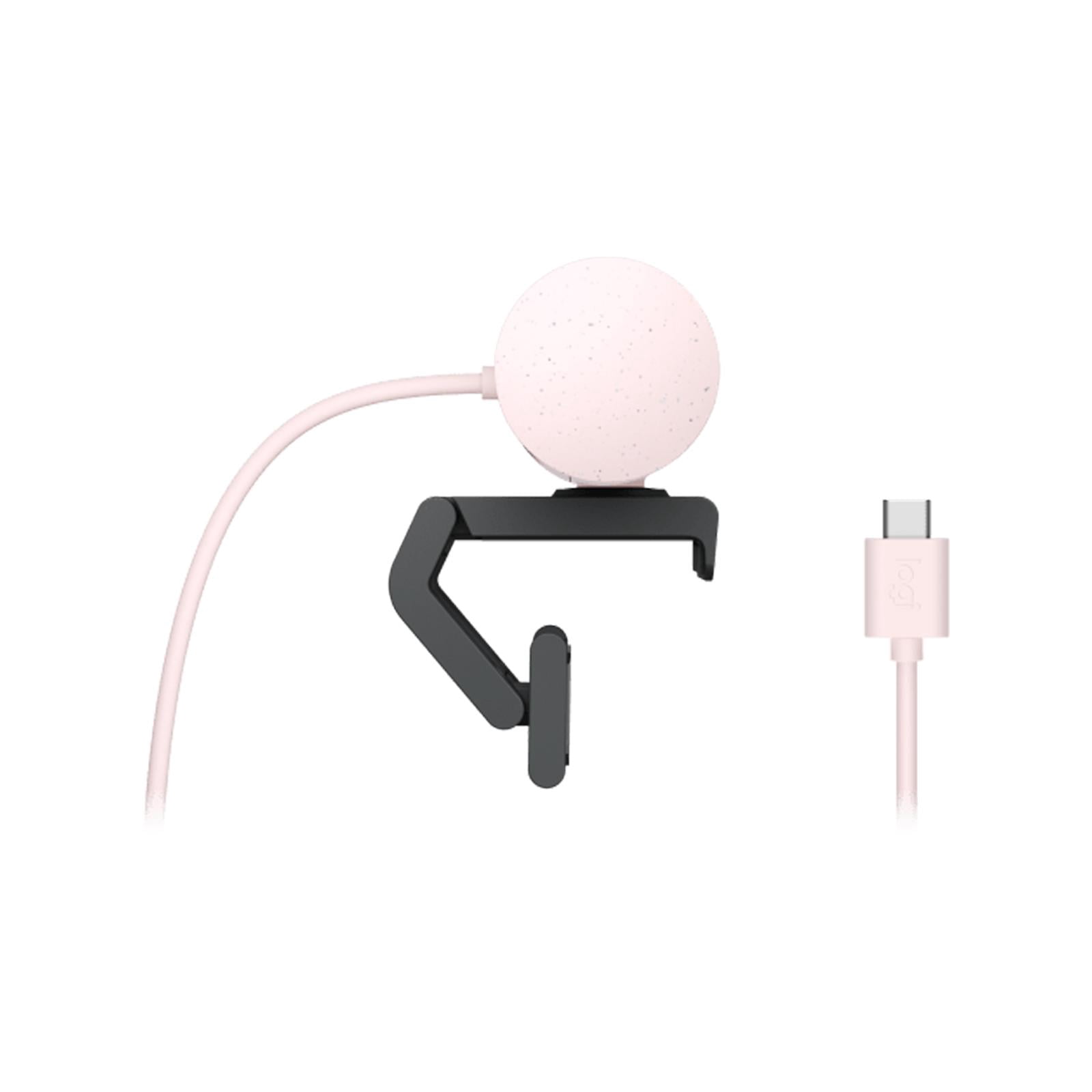 Logitech BRIO 500 Wired HD Webcam, 60 fps/1080p, Live Streaming, Auto Light Correction, Auto Framing and Show Mode Support, 4MP, USB-C, for laptops, LCDs or monitors, Windows/macOS/ChromeOS,  pink