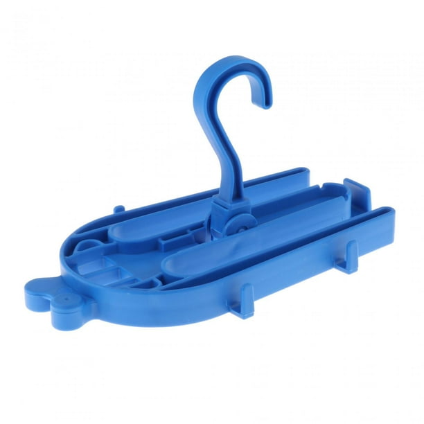 Colgador para traje de neopreno, colgador para traje seco, estante colgante de almacenamiento con gancho giratorio, colgador de secado para accesorios Azul