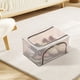 thumbnail image 4 of Baúles de almacenamiento, organizadores de armario y almacenamiento, organización y almacenamiento, contenedores de almacenamiento, caja de zapatos plegable transparente sin instalación con protección, 4 of 4