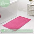 thumbnail image 5 of Bella Vista Cotton Bath Mat 2 Pc Set With Free 4 Washcloths-Washable, Soft and Absorbent, 22 x 34 Inches- Virgin Ring Spun Cotton. By Cotton Homes(Set Of 2 Piece Bath Mats, Pink), 5 of 8