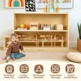 thumbnail image 6 of Sweet Time Wooden Storage Cabinet Kids Toy Storage Organizer Book Shelf for Child Playroom Classroom, 6 of 8