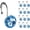 Blue, variant on Luxury Design Round Clear Diamond Crystal Gem Bling with Glide Balls Shower Curtain Hooks, Rust Proof Metal Rhinestones Glam Shower Curtain Rings-12 Pack