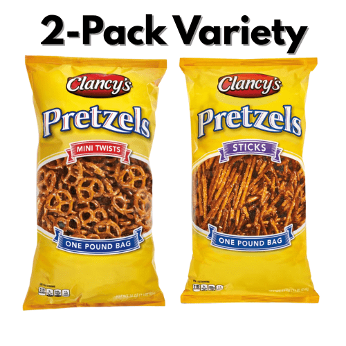 Clancy's Pretzels Mini Twists & Sticks Variety Pack, 2-Pack, 1 lb Each