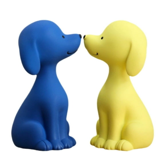 TNSAWRRYOE Couple Dog Statues-Cute Resin Puppy Figurines for Home,Living Room,Office Desk Decor,Perfect Christmas Gift (2-Piece Set)