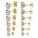 thumbnail image 1 of Guardurnaity Juego de 6 pares de aretes de acero inoxidable para mujeres, hombres y niñas Ropa, zapatos y accesorios Miscelánea Guardurnaity AP005575-00, 1 of 6