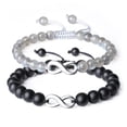 thumbnail image 1 of COAI Infinity Charm Labradorite and Onyx Relationship Couple Bracelets, 1 of 6