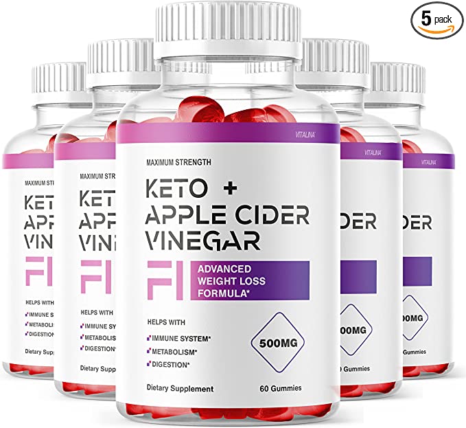 (5 Pack) Official F1 Keto + Apple Cider Vinegar Gummies, Advanced ...