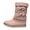 PINK, variant on Burudani Girl's Kid's Cute Zipper Flat Heel Mid Calf Boot Shoes KLOVE PINK Size 1