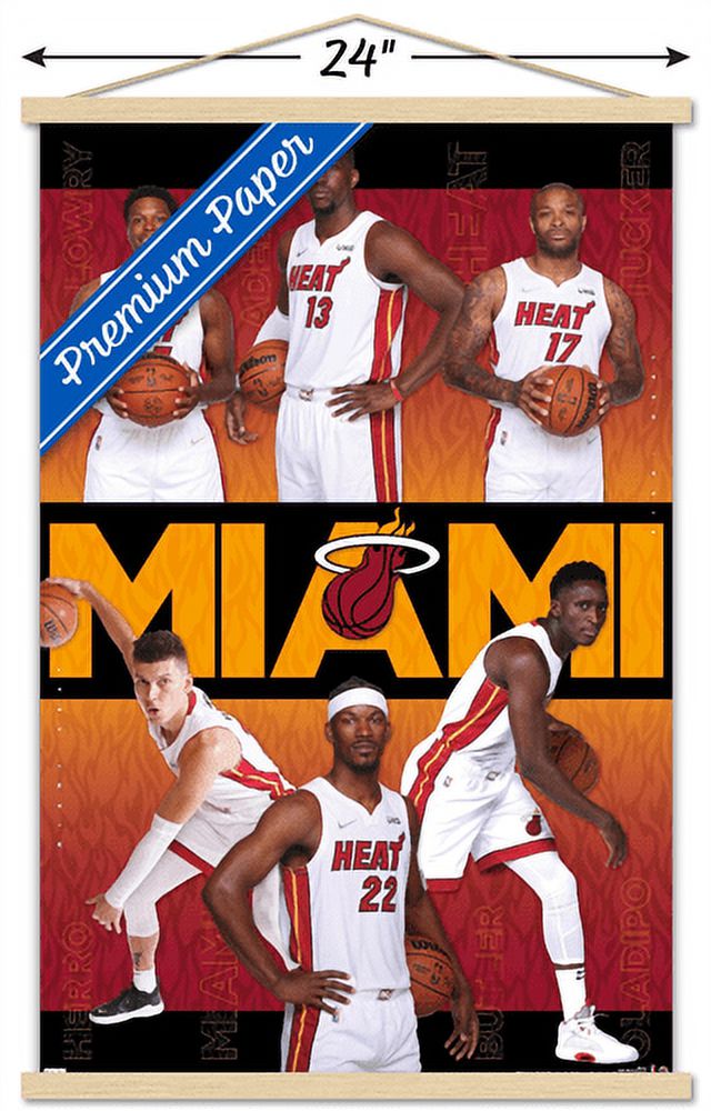 NBA Miami Heat - Team 21 Wall Poster with Wooden Magnetic Frame, 22.375" x 34"