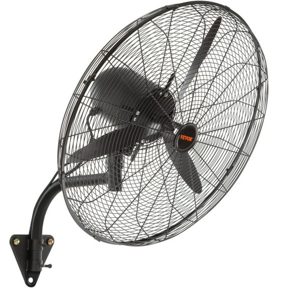 Wall-Mount Misting Fan, 30 Inch, 3-speed High Velocity Max. 9500 CFM, Waterproof Oscillating Industrial Wall Fan, Commercial or Residential for Warehouse, Greenhouse, Workshop, Black