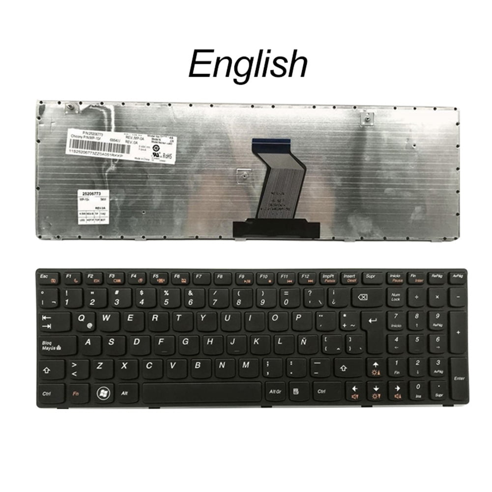 Zahara Laptop US Keyboard No Backlit Frame Black Replacement for Toshiba Satellite L55-C L55-C5272 