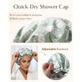 thumbnail image 6 of Yanibest Shower Cap for Women Reusable Waterproof, Adjustable Non-Slip Shower Hair Cap, Washable Bath Hat for Long Hair, 6 of 8