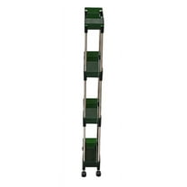 4-Tier Slim Rolling Storage Cart with Wheels | Narrow Laundry Room Organizer for Kitchen Bathroom | Mobile Utility Shelving Unit | Coffee or Green | 40.16x13.78x4.72 Inches