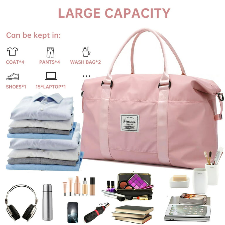 Ladies Travel Bags Waterproof Tote Travel Luggage Bags for Women 2023 Large  Capacity Duffle Bags Handbags Dry Wet Separation Bag