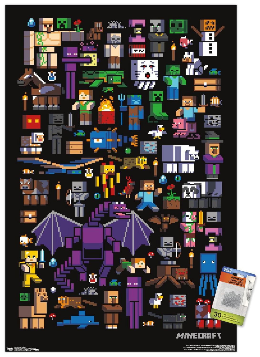 Minecraft - Mobbery Wall Poster, 22.375" x 34"