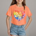 thumbnail image 2 of Akiihool Girls Valentine Shirt Shirts for Girls Cute Hearts Printed Valentines Day Shirts Casual Crewneck Tops Teen Girls Spring Clothes(Gold,3-4 Years), 2 of 4