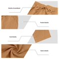 thumbnail image 6 of Men's Linen Blend 2 Piece Outfit Hooded Henley Shirt Drawstring Wide Leg Pants Set Earth Yellow S, 6 of 10