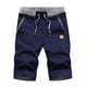 thumbnail image 1 of Pantalones cortos para hombre, estilo casual, clásico, con cordón, pantalones cortos de playa de verano con cintura elástica y bolsillos, pantalones cortos de playa para hombre, 1 of 5