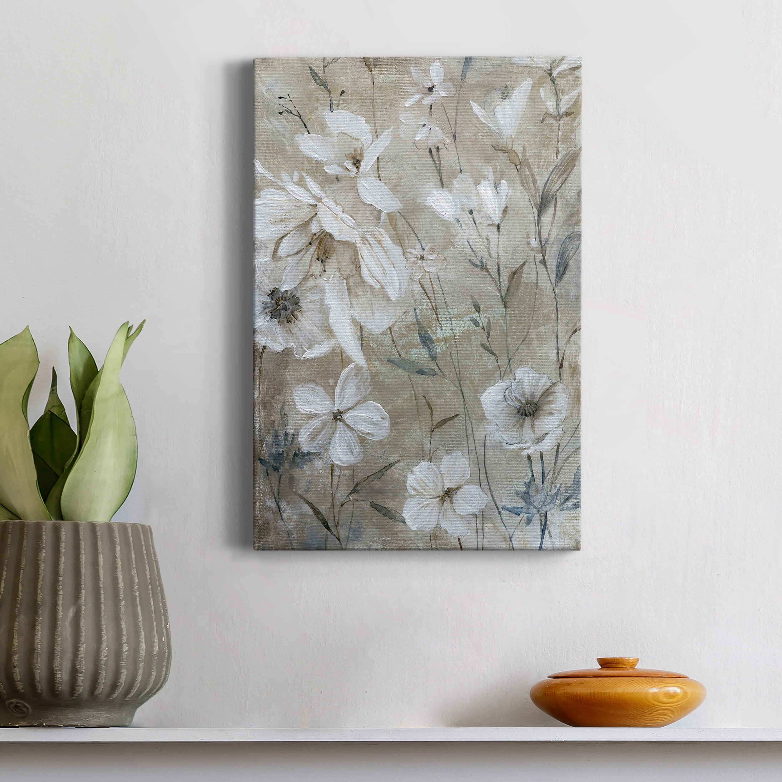 Wildflower Whites Premium Gallery Wrapped Canvas - Ready to Hang - 24 x 36