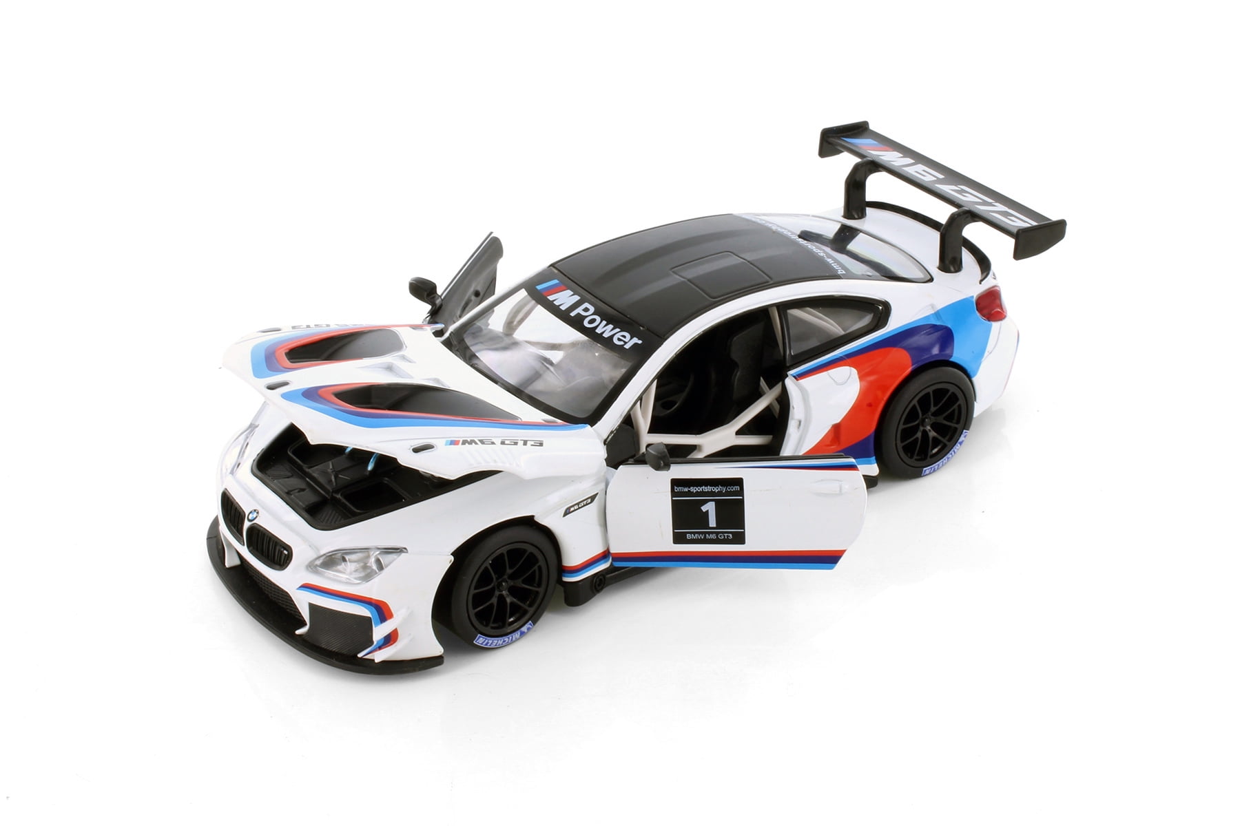 BMW M6 GT3 #1, White - Showcasts 68255W - 1/24 Scale Diecast Model Car