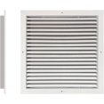 thumbnail image 1 of Byson Aluminum Return Air Grille Fixed Louvre White Powder Coating with Steel Mesh (12 x 12 inches), 1 of 5