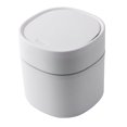 thumbnail image 1 of Trash Can Desktop Waste Garbage Lid Desktop Trash Bin Kitchen Office Desk Mini Debris Storage Bucket, Pop-up Lid, White, 1 of 8